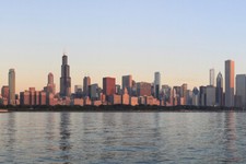 Sunrise Over Chicago Skyline, Chicago Wall Art, Chicago Art Gift, Print / Canvas Wooden mur Art price