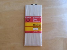MANTEAUX NAINSOOK BIAIS RELIURE 1/2 POUCE - 2,7 YDS COTON MERCERISÉ COULEUR RAPIDE 480 Bindings price