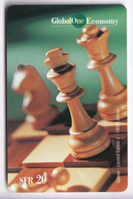 EUROPE  TELECARTE / PHONECARD .. SUISSE 20FS GLOBAL ART ECHECS CHESS +N° Chess price