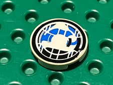 LEGO White Tile Round 2x2 Headlamp Blue Black Sticker Ref 4150pb028 Set 8230 Headlamp price