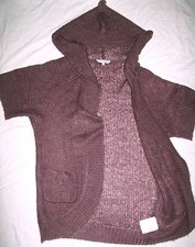 Gilet à capuche maille fine et douce effet mohair CLOCKHOUSE  Taille XL Pull et Cardigan et maille femme price