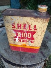 Bidon en Métal Shell X-100 Motor Huile Vintage Motor huile price