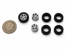 1:43 white metal 5-spokes wheels & rubber tires for cars of the 80-90s GMW053 Tires price