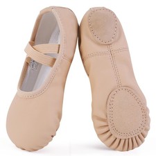 Chausson Danse Classique Fille Demi Pointe Simili Cuir Chaussure de Danse Femme Classique chaussures fille price
