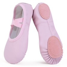 Chausson Danse Classique Fille Demi Pointe Simili Cuir Chaussure de Danse Femme Classique chaussures fille price