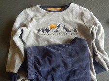 PYJAMA garçon, en velours, gris- bleu marine, taille 5 ans Pyjama garçon price