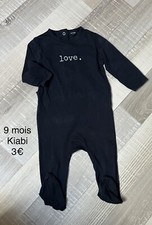 Babygros Pyjama Coton Bleu Love 9 mois  Garçon Fille Été Kiabi Pyjama garçon price