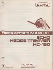 ECHO HEDGE TRIMMER OPERATOR'S MANUAL HC-160, P/N 898 561-0216 0 (553) Hedge Trimmers price