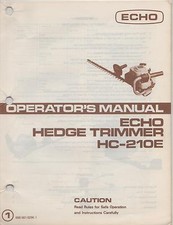 ECHO HEDGE TRIMMER OPERATOR'S MANUAL HC-210E, P/N 898 561-0296 1 (554) Hedge Trimmers price