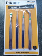 pincette précision , 4 pincettes de précisions coloris  inox , 4 pinces Pinces price
