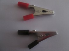 lot 2 pinces crocodile islolées rouge noir 55 mm Pinces price