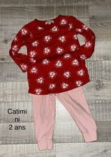 Catimini 2 ANS  FILLE : PYJAMA JERSEY Coton ROSE TBE Jersey fille price