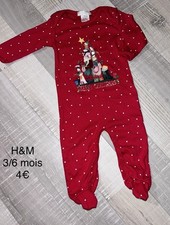 Zara 3 / 6 MOIS FILLE : Pyjama Babygros Jersey Coton Rouge Noël Hiver Jersey fille price