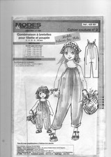 patron enfant fille 07 2024  combinaison  2 à 10 ans M. et T. ( ou 10 E les 4 ) Combinaison et Dungarees fille price