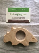 Little Sapling Toys Handmade Wood Teether Teething Toy Dinosaur Triceratops Sapling price