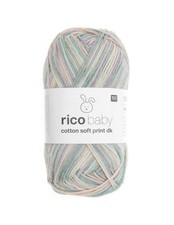 Rico design​ Pelote Rico baby cotton soft print dk mauve-aqua Cotton price