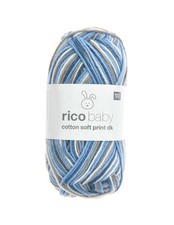 Rico design​ Pelote Rico baby cotton soft print dk bleu-pétrole Cotton price