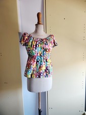 98% coton, taille L top colorful manches ballon baby doll Pepe jeans Babydoll price