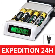 LCD 4 Emplacements Chargeur De Piles Rechargeables Pour AAA AA NI-MH Batterie Batterie chargeur price
