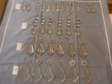 BACCARAT - Lot de Pampilles en Cristal Taillé Girandoles Chandelier Lustre. Chandelier price