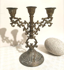 Chandelier 3 branches en bronze / laiton style Louis XV – bougeoir ancien Chandelier price