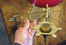 Ancien Superbe Double Chandelier Bougeoir à Piano Bronze style Baroque incomplet Chandelier price