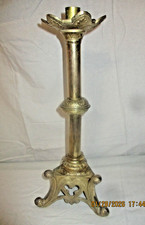 CHANDELIER  d ' Eglise PIQUE CIERGE BRONZE LAITON XIX -style gothique +-ht 40 cm Chandelier price