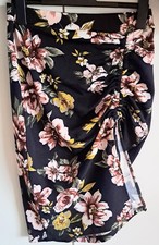 Black floral summer skirt L asymmetrique Skirt price
