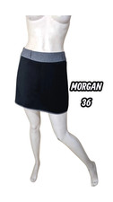 Morgan Taille 36 Superbe jupe noire et grise en polyester skirt Skirt price