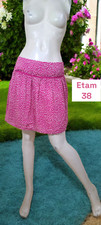 Etam Taille 38 🧡 superbe jupe doublée rose en viscose skirt Skirt price