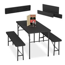 Ensemble table de jardin 2 bancs pliants Meubles jardin aspect rotin Set Fête Jardin meubles ensemble price
