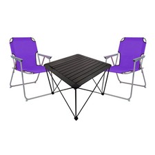3tlg. Ensemble de meubles de camping camping mobilier de jardin extérieur tab... Jardin meubles ensemble price