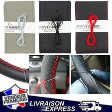 COUVRE VOLANT DE VOITURE CUIR PU NOIR GRIS BEIGE POSE FACILE HOUSSE PRET A POSER Voiture housse price
