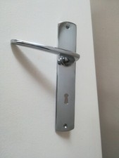 1 poignée de porte et plaque de propreté, aluminium chromé, avec serrure, TBE Doorknob Lock price