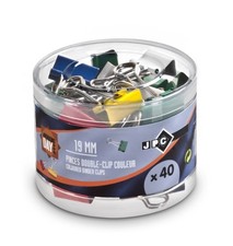 [FPI190273] WONDAY Boite de 40 pinces double-clip 19 mm couleurs assorties Pinces price
