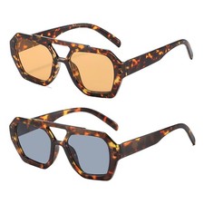 AHEZQILU Retro Lunettes de Soleil Femme 2 Pièces, 14.8 x 14.2 x 5.1 cm, 1 Lunettes de soleil femme price