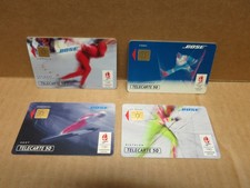 JEUX OLYMPIQUES D'ALBERTVILLE 1992 Bose ensemble de 4 télécartes sports hiver Ensemble de jeux price