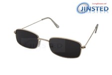 Unisexe Adulte Noir Lunettes de Soleil Rectangle Or Foncé Teinté Lentille UV400 Lunettes de soleil unisexe price