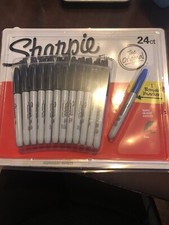 Sharpie Permanent Marker - Black 24+1 Pack New  Open Pack CD-DVD-Acetate stylo price