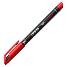 Stabilo OHPen Universal Permanent Marker Pen Medium Point (M) 1.0 mm Colour Red CD-DVD-Acetate stylo price
