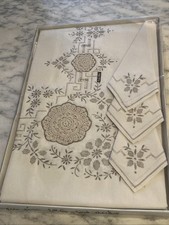 Ancien service de table en fil brodé nappe de 2m60 x 1m70 et 12 serviettes Service de table price