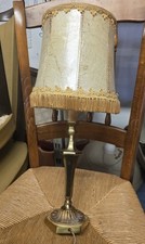 lampe de table Vintage en Laiton  avec base hexagonale abat-jour frange Table lampe price