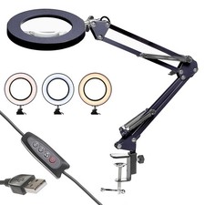 Lampe de table avec loupe 5X LED USB 12W noire pour usage cosmétique Table lampe price