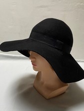 Chapeau femme fantaisie L/58 cm 100% laine feutre noir H& M style cloche Chapeau femme price