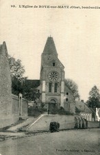 ROYE SUR MATZ Eglise bombardée Parle de la guerre Marmites obus sur village Marmites price