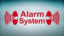 Autocollant sticker voiture moto alarme system rouge antivol Voiture alarme et Security price