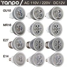 1/10PCs à Variation LED Spot Ampoule GU10 MR16 E27 E14 9W 12W 15W 220V 12V Spot price