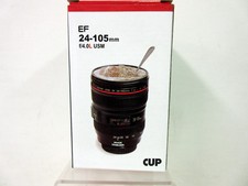 Coffee Mug Camera Lens Travel Thermos Stainless Steel Insulated Cup 13.5oz Black Thermoses price