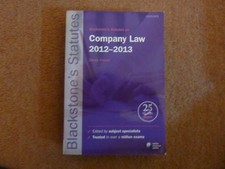 Blackstone's Statutes on Company Law 2012 - 2013 by Oxford University Press... General Law price