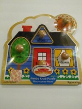 Melissa & Doug First Shapes Jumbo Knob #2053 -New Sealed Wooden jouets price